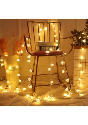 Yifomall 3 Metre 20 Led Yıldız Şekilli Noel Aydınlatma Işıkları, Aa Pil İle Çalışan Sıcak Beyaz Dekoratif Işık Zinciri Çok Renkli