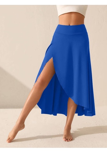 Kadın Cep Detay Taytlı Sandy Etek Saks Mavi