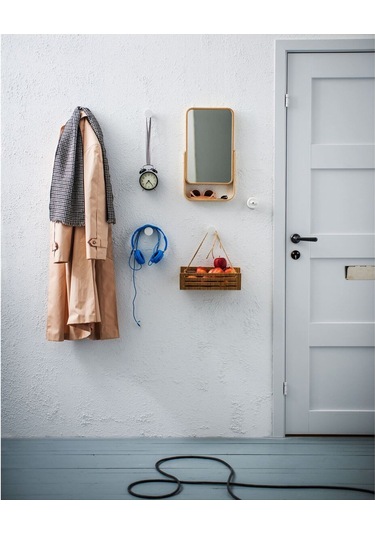 Masa Aynası, Dişbudak, 27x40 Cm Açık Ceviz