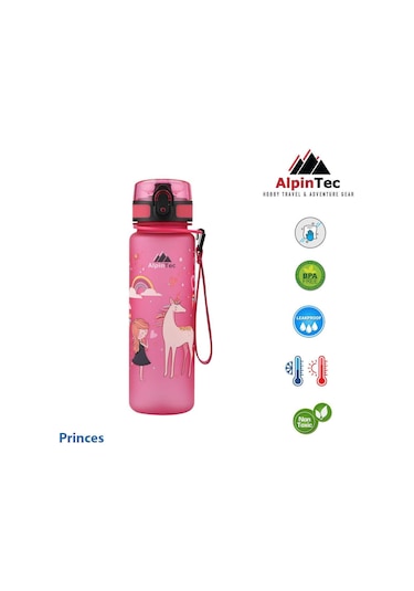 Alpintec Pembe Prenses Tritan Çocuk Suluk Matara 500 Ml Diğer
