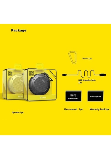 Novahub Mini Mıfa F10 Bluetooth Hoparlör, Açık, Kablosuz, Taşınabilir, Bas Güçlü, Stereo, Ipx6 Su Gevşetmez, Kullanımı Kolay, Hafif