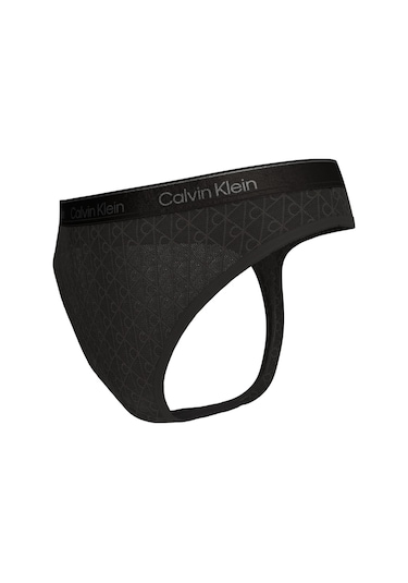 Calvin Klein Kadın Siyah Logo Detaylı Tanga-14825