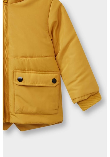 Defacto Erkek Bebek Kapüşonlu Fermuarlı Mont C7761a525wnyl74 Sarı