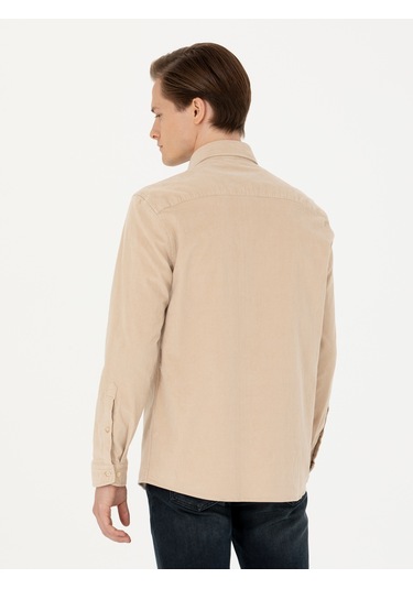 Cacharel Bej Regular Fit Uzun Kollu Gömlek 15469610