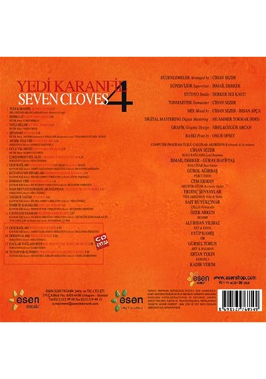 Yedi Karanfil - Seven Cloves 4 Cd