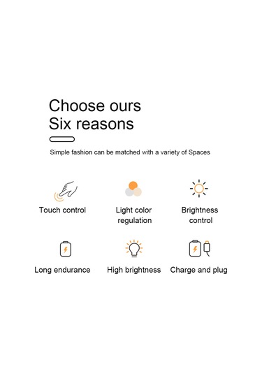 Vkemall Renk Değiştirilebilir Usb Şarjlı Gece Lambası - 2400mah Pil İle Uzun Ömürlü Diğer