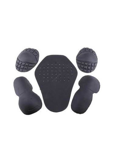 Supermarket1 Suntek Motosiklet Omuz-dirsek Sırtlık Zırh Pedi 5 Adet, Yüksek Koruma Kalitesi Siyah