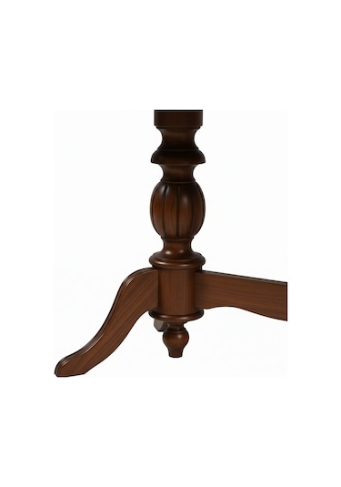Montclair Çift Baba Ayaklı Masif Ahşap Oval Yemek Masası 90x140 Ceviz