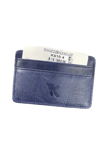 Karali Deri Oval Kartlık Dizme Küçük Crazy Lacivert K610-4 Lacivert