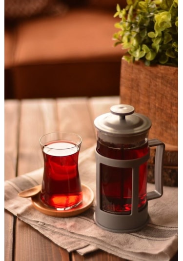 Taşev T0821 Magic - Bitki Çayı Demleme French Press 350 ML Gri