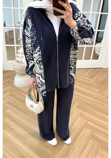Desenli Oysho İkili Takım 1653 - Lacivert Lacivert