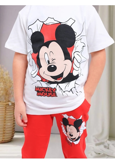 Nuriya Kid's Çizgili Çocuk Takımı 396211759 Kırmızı