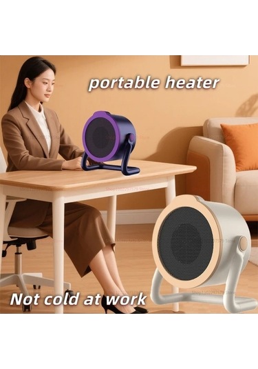 Trendooze 220v Masaüstü Taşınabilir Isıtıcı Yatak Odası Ofis Yurt Koyu Renk Model
