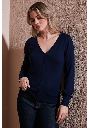Fashion Friends Bayan Hırka 25k0781k1 Lacivert Lacivert Fashion Friends Bayan Hırka 25k0781k1 Lacivert Lacivert