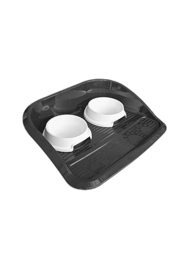 Markapet Servis Tepsili Plastik İkili Kedi Köpek Mama Su Kabı 35 x 46 CM