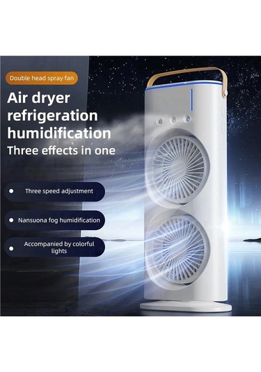 Jialan Usb Şarj Klima Fanı Taşınabilir Soğutma Fanı 3 Memeleri