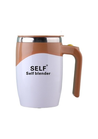 Soulader Otomatik Karıştırmalı Paslanmaz Çelik Seyahat Kahve Kupası, Elektrikli Çırpıcılı Bardak, Şarj Edilebilir Taşınabilir French Press Alternatifi Kahverengi