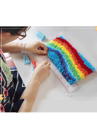 Suntek Kilim Halı Mandalı Kanca El Sanatları Yuvarlak Yapma