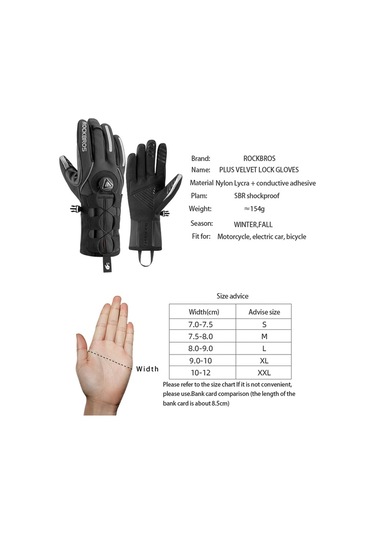 Rockbros S212bk Bir Çift Dokunmatik Ekran Yansıtıcı Bisiklet - Motosiklet Eldiveni