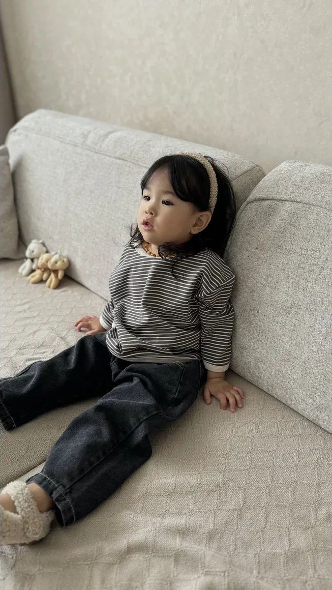 Baby Bobo.bb Çocuk Uzun Kollu T-shirt 170912824 Kahverengi