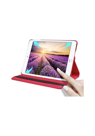 iPad Uyumlu 10.2 Uyumlu" 2021 (9.Nesil) Fuchsia Dönebilen Standlı Kılıf