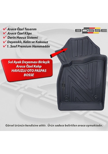 Opel Astra J Paspas Araca Özel 2009 2021 BOSSE 3D Havuzlu Oto Paspas