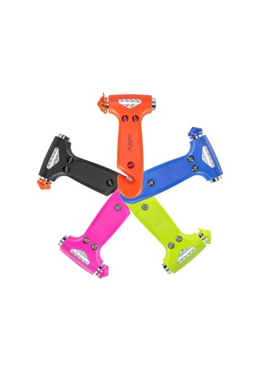 Elmpaly Yeşil Araç Emniyet Çekici Cam Kırıcı Emniyet Kemeri Kesici Acil Kaçış Çekiç