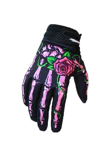 Jzcat Motosiklet Bisiklet Outdoor Uzun Parmak Eldiven - Pembe