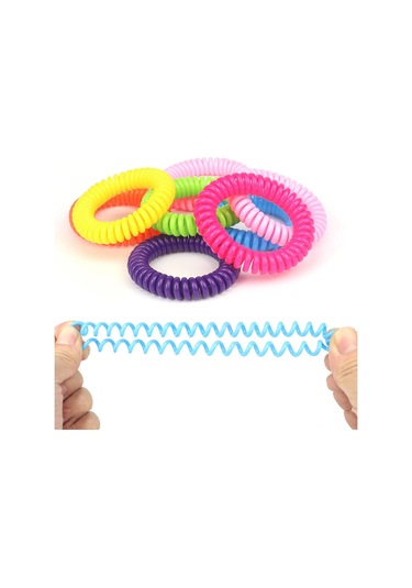 Geekyou 20 Adet Eva Plastik Kovucu Bileklik + 4 Çırtı Seti - Yeşil, Sarı, Kırmızı, Mavi Renkler - 5.2 Cm Çap