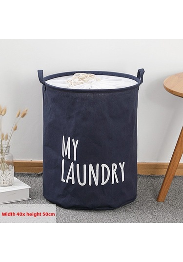 Skycity Büyük Kapasiteli Su Geçirmez Depolama Çanta - Yorgan, Giysi Ve Ev Eşyaları İçin Dayanıklı Kumaş, Sıkma Kordonlu Taşıma Ve Saklama Çantası Koyu Mavi Büyük Boy Büyük Boy Lacivert Naval