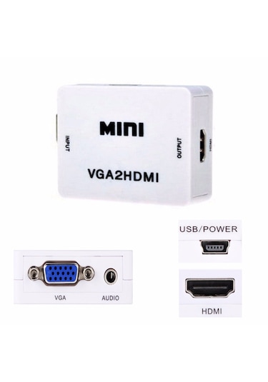 Alfais 4554 Vga To Hdmi Çevirici Dönüştürücü Adaptör