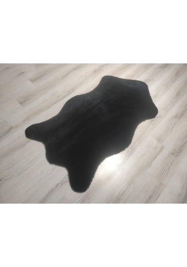 Mucize Tavşan Süet Taban Gtsiyah Post Halı 80 x 150 Cm