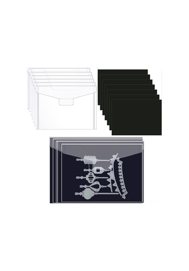 Vkemall 10 Adet 19x14cm Şeffaf Pvc Depolama Çantası, Kalıp Ve Aletleri İçin Organize Etme Çantaları Seti Çok Renkli