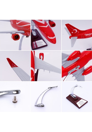 Zekupp - Maket Uçak - Boeing 737-800 1/100 - TÜRKİYE ÖZEL TASARIMLI  Model Uçak, Model C