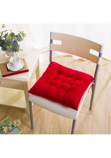 Kare Sandalye Minderi Minderi 40x40cm Av Kırmızı