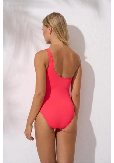 Pierre Cardin Kadın Tek Omuz Aksesuarlı Nar Çiçeği Mayo C7t4n1o142 001