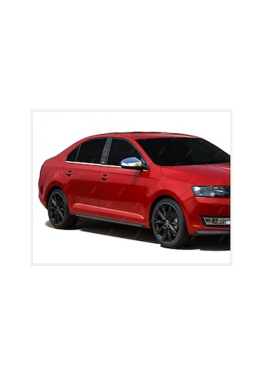 Skoda Rapid Krom Cam Çıtası 2012 üzeri 6 Parça Paslanmaz Çelik (Sedan)