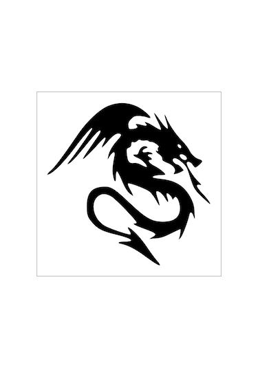 Ejder Folyo Sticker 20cm Uzunluk Siyah