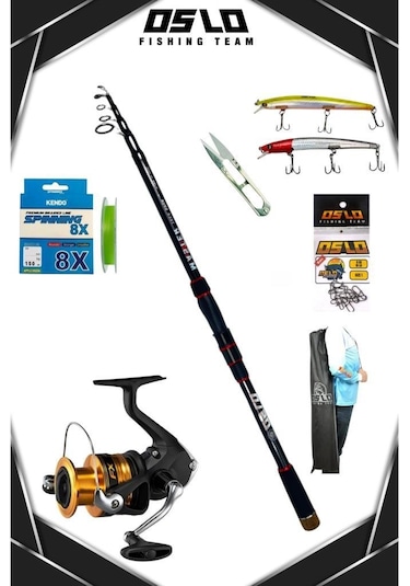 Oslo Master Telespin 270cm 14-42gr Shimano FX 4000 8X Örgü Spin Olta Seti