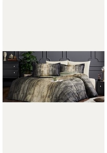 Özdilek Verde Çift Kişilik Soft Life Saten Nevresim Takımı