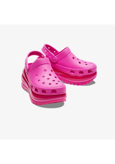 Crocs Classic Mega Crush Kadın Pembe Terlik Düz 207988 Pembe