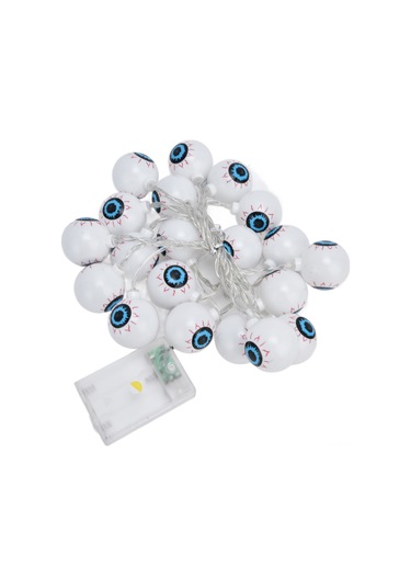 Lemestar Halloween Ghost Eye Led Işık Zinciri 3m 20led, Sabit+yanıp-sönen Mod, İç/harici Korkunç Parti Dekorasyonu, Pil İle Çalışır Pil Dahil Değil Diğer