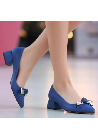 Jies Mavi Topuklu Ayakkabı Mavi