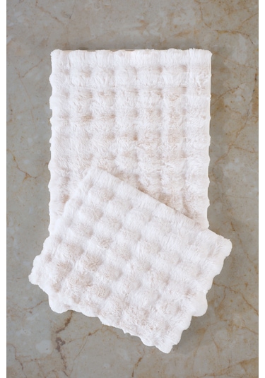Elart Toffy Paspas Takımı 60x100 Cm Krem Krem