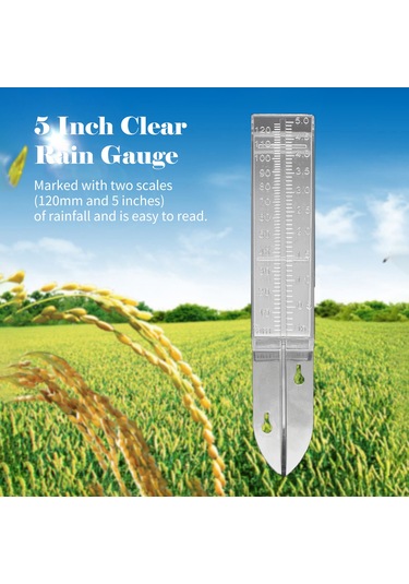 Hangfox Cam Gibi Şeffaf Plastik Yağmur Ölçer - 120mm/5 İnç Ölçekli Bahçe Ve Çiftlik İçin Dayanıklı Yağmur Miktarı Ölçme Aleti
