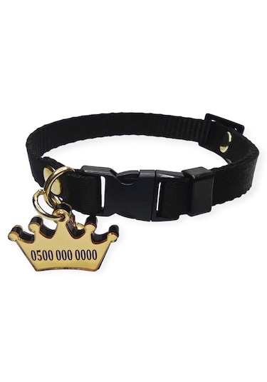 İsimli Kedi Tasması , Kedi İsimlik , İsme Özel Tasma , Siyah Renk