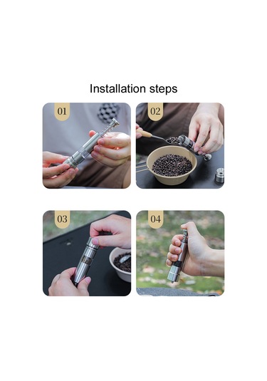 Açık Paslanmaz Çelik Karabiber Değirmeni Manuel Karabiber Gümüş Gümüş