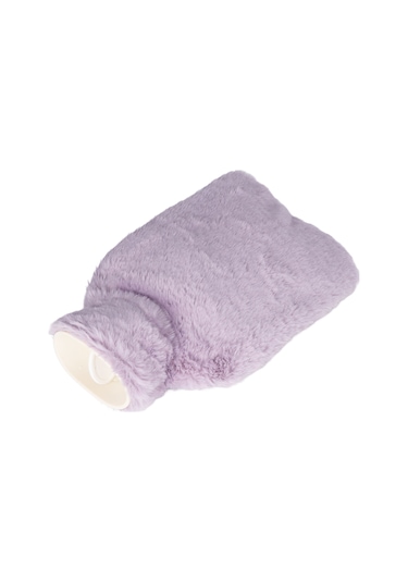 Moveevo Mor Plüş Kılıflı Pvc Suluk Isı Torbası - Çift Eldivenli, Kaymazsız Dokulu, Yavaş Isı Dağıtımı 1000ml Mor