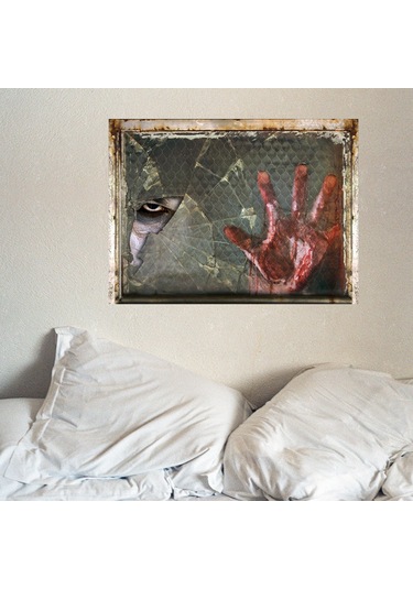 Yaozixa Halloween/noel 3d立体 Pvc 自粘 环保 鬼影血手 墙面橱窗 装饰贴纸 款式5 Diğer