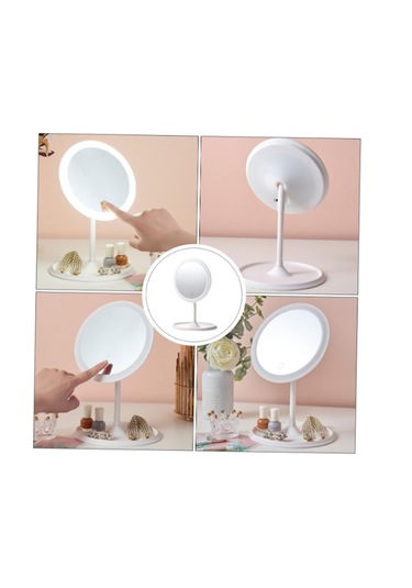 3 Renk Işık Modlu Parlaklığı Ayarlanabilir 90 Oynar Başlıklı Ayna
